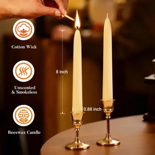 Test Ashlux Bougie Cire d'Abeille Naturelle : des chandelles propres mais pas sans défauts