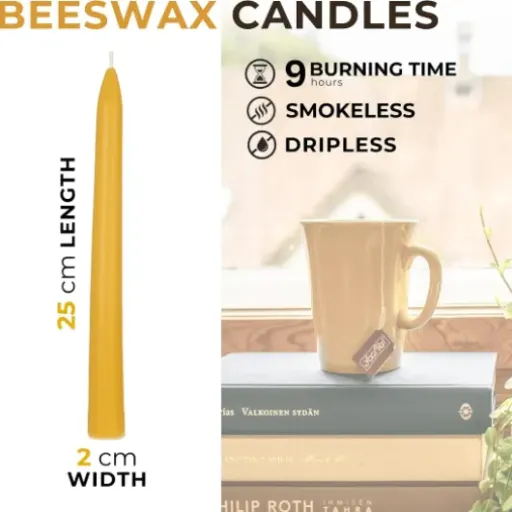 Test Danilovo Lot de 10 Bougies en Cire d'Abeille : des chandelles propres qui font bien le job