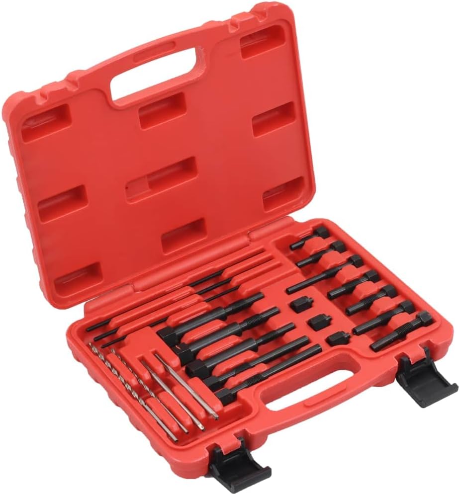 Jeu de Bougies de Préchauffage 22 pcs Outil de Voiture Véhicule Garage Taraud Foret Hélicoïdal Tige Filetée Ecrou d'Extraction Guide de Foret 8 et 10 mm