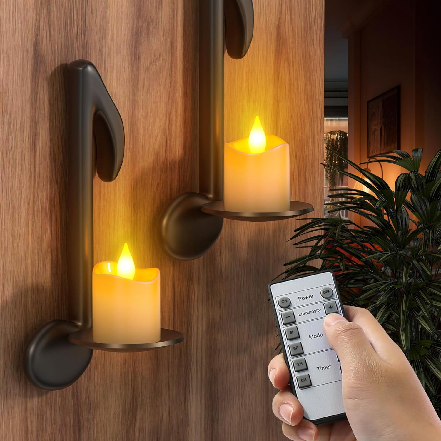 Bougie Chauffe Plat LED Rechargeable avec Télécommande, 12pcs Fausses Bougies à LED Flamme Vacillante Bougie Electrique Decorative pour Deco Halloween, Noel, Chambre, Mariage, Anniversaire 01 - avec Station de Charge