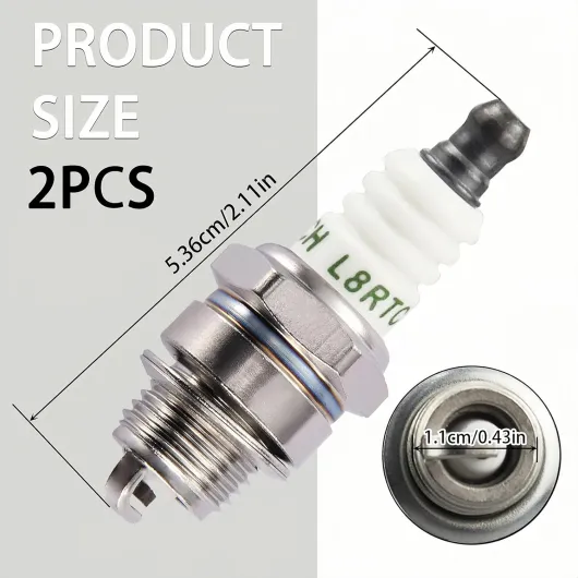 L8RTC Lot de 2 bougies d'allumage universelles pour moteur à 2 temps pour tondeuse à gazon - Bougies d'allumage de rechange pour tondeuse à gazon, tronçonneuse, coupe-pinceau 2 PCS