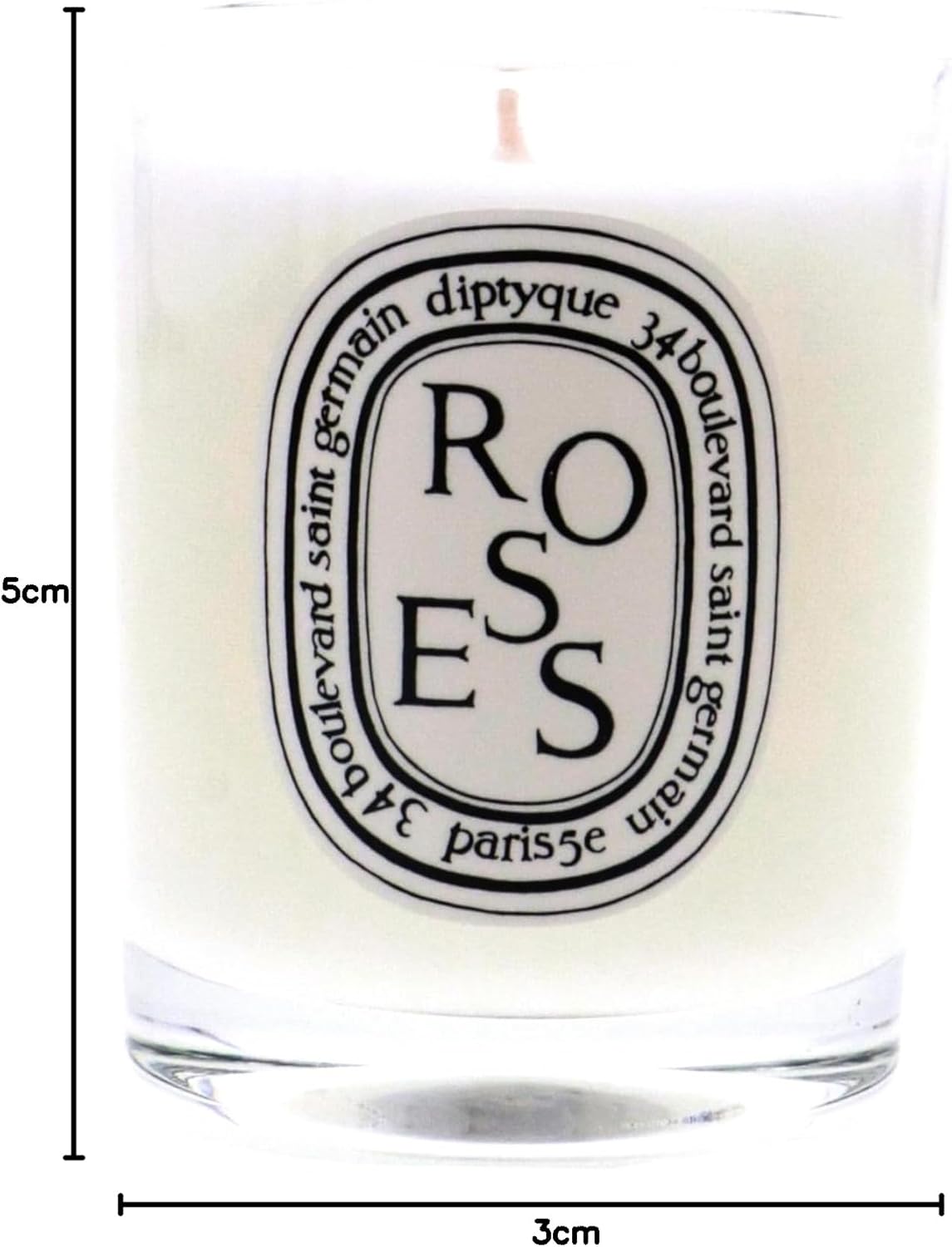Diptyque Bougie parfumée « Roses » Blanc 68 g