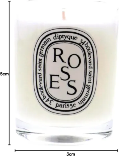 Diptyque Bougie parfumée « Roses » Blanc 68 g