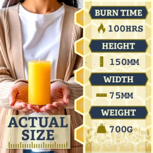 Test bougie pilier 100h Beewarm : la grosse bougie en cire d’abeille qui fait le job sans chichi
