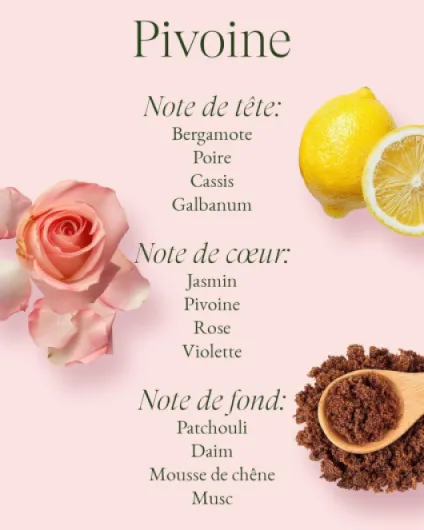 M&SENSE Bougie Parfumée Pivoine 2 Mèches, 340g Cire de Soja Naturelle Printemps, Boîte Ovale Métallique Fleurs, Bougie Végane Cadeau Femme Maman Fête des Mères Anniversaire
