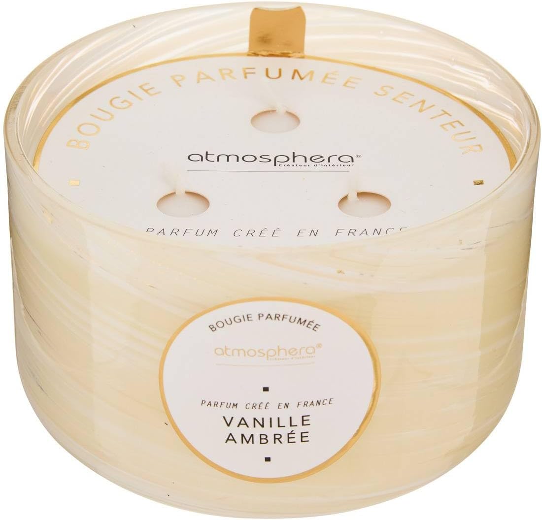Atmosphera - Bougie parfumée 540g wavy vanille ambrée