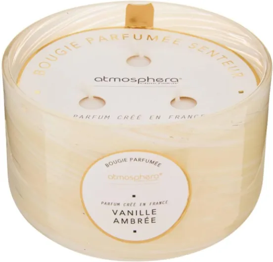 Atmosphera - Bougie parfumée 540g wavy vanille ambrée