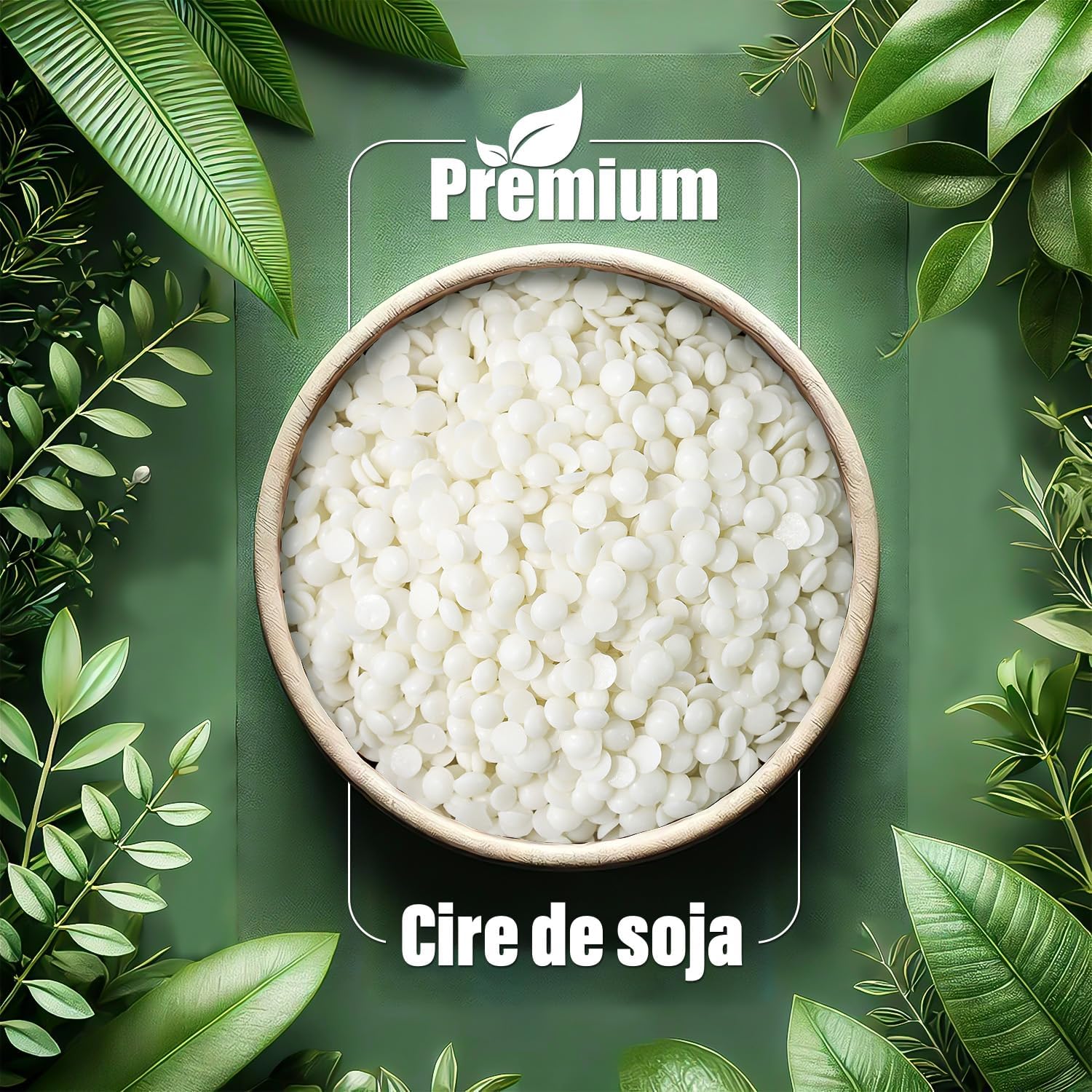 VEGISHINE Cire de soja pour bougie, Cire de bougie Naturelle 5kg, Cire de haute qualité pour la fabrication de bougies 1kg 2kg 5kg 10kg