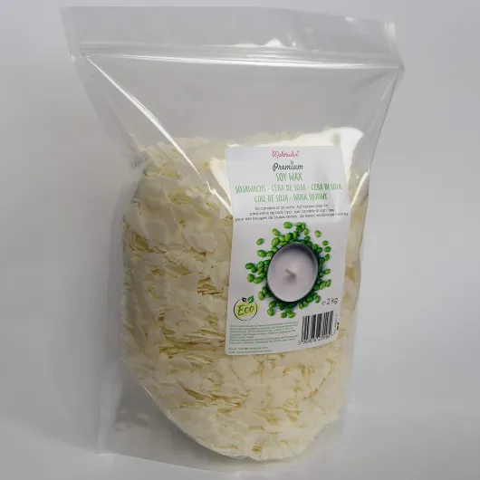 Cire de soja Premium chez Materialix - diverses tailles - cire de soja naturelle écologique pour la confection de bougies (2kg)