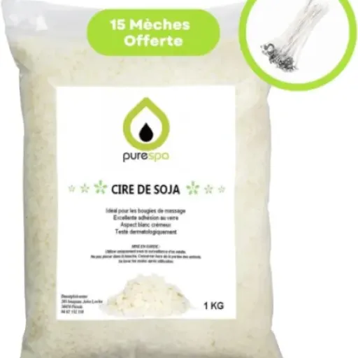 Test Purespa Cire de soja Naturelle : une cire correcte pour débuter ses bougies maison sans se ruiner