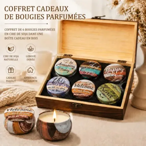 Test Lot de 6 Bougies Parfumées CREASHINE : le petit coffret cadeau qui fait le job