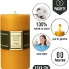 Test Bougie Pilier Giftellino : la grosse bougie en cire d’abeille qui vise les 80h, mais pas sans défauts