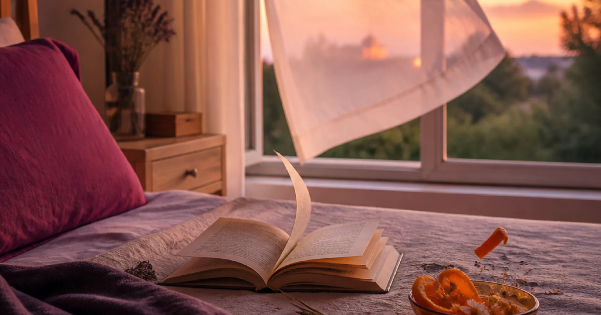 Bougie dans la chambre en été : les parfums qui aident à dormir sans étouffer quand la fenêtre est ouverte